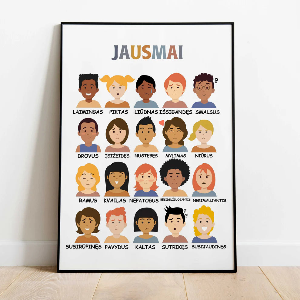 “Ramybės Kampelis” 30 plakatų vaiko emociniam intelektui ugdyti